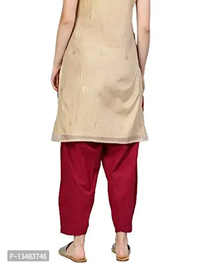 Saadgi Women Maroon Solid Cotton Casual Salwar(SSLSPMRN)-thumb3