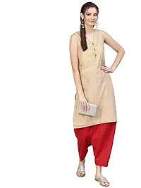 Saadgi Women Red Solid Cotton Casual Salwar(SSLSPRED)-thumb3