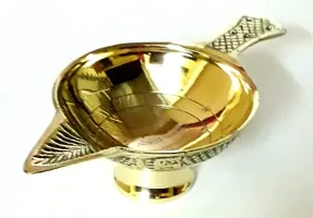 Brass Gold Finished LAXMI DEEPAK Deep (Medium Size) ( Pack of 2 )Table Decor Puja Diya-thumb1