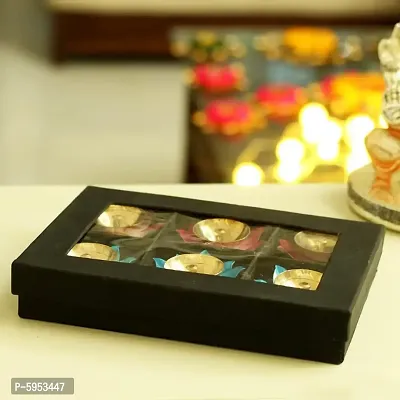 Decor Beautiful Handcrafted Lotus Shape Akhand Diya/ Puja Deepak/ Oil lamp ( Set Of 6 )- With Gift Box Diwali Gifting-thumb4