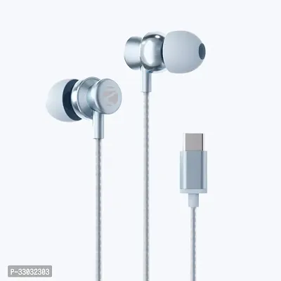 Stylish Blue In-Ear Wired Headphone With Microphone-thumb0