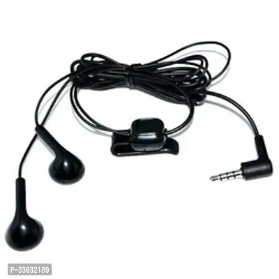 Stylish Black In-Ear Wired Headphone With Microphone-thumb0