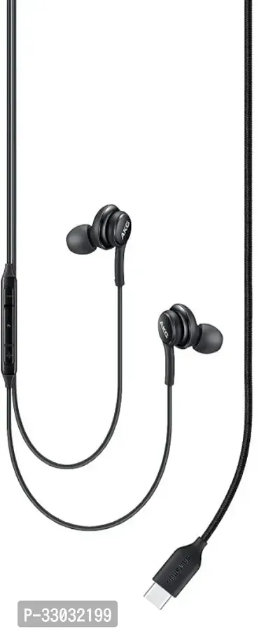 Stylish Black In-Ear Wired Headphone With Microphone-thumb0