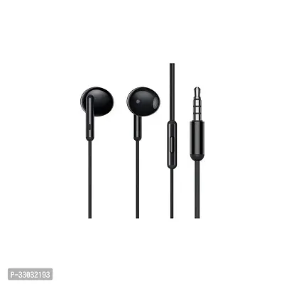 Stylish Black In-Ear Wired Headphone With Microphone-thumb0