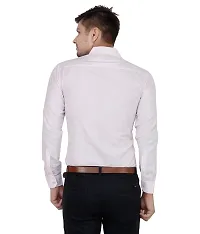 Men's Pink Cotton Long Sleeve Solid Regular Fit Formal Shirt-thumb2