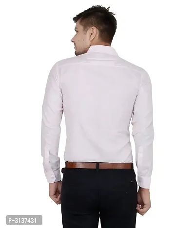 Men's Pink Cotton Long Sleeve Solid Regular Fit Formal Shirt-thumb3