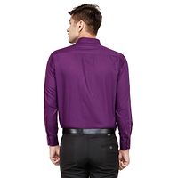 Men's Purple Cotton  Long Sleeve Formal Shirts-thumb2