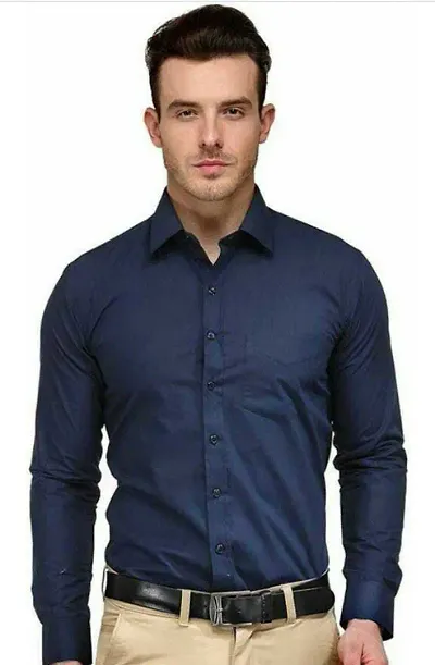 Trendy Formal Cotton Long Sleeves Shirts for Men