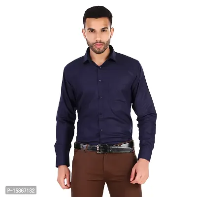 Stylish Fancy Cotton Solid Long Sleeves Casual Shirts For Men-thumb3