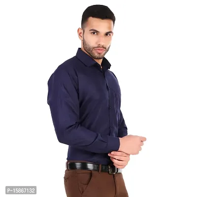 Stylish Fancy Cotton Solid Long Sleeves Casual Shirts For Men-thumb4