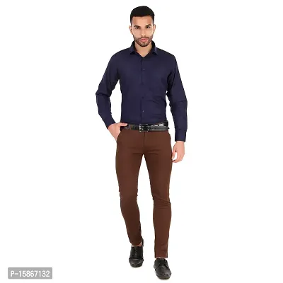 Stylish Fancy Cotton Solid Long Sleeves Casual Shirts For Men-thumb2