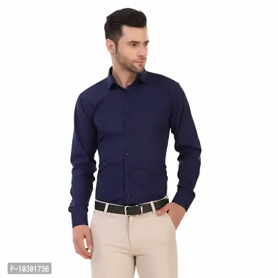 Stylish Men Cotton Blend Long Sleeves Shirt-thumb0