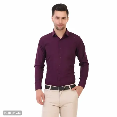 Stylish Men Cotton Blend Long Sleeves Shirt-thumb0