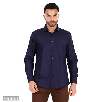 Stylish Fancy Cotton Solid Long Sleeves Casual Shirts For Men