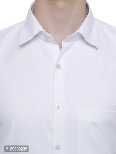 Reliable White Linen Solid Long Sleeve Formal Shirt For Men-thumb3