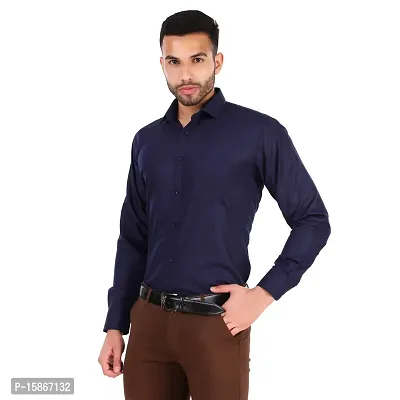 Stylish Fancy Cotton Solid Long Sleeves Casual Shirts For Men-thumb5