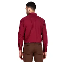 Maroon Cotton Long Sleeve Formal Shirt For Men-thumb1