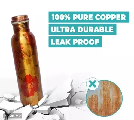 100 Copper BRASS Water BOTTLE 1 Litre BEST FOR HEALTH