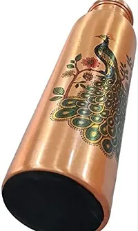 100 Copper BRASS Water BOTTLE 1 Litre BEST FOR HEALTH-thumb1