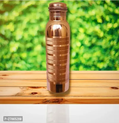 100 Copper BRASS Water BOTTLE 1 Litre BEST FOR HEALTH-thumb0