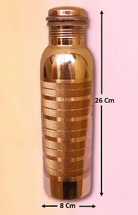 100 Copper BRASS Water BOTTLE 1 Litre BEST FOR HEALTH-thumb2