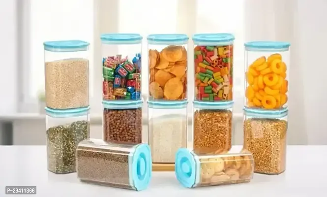 Transparent Plastic Food Container Jar Pack Of 12