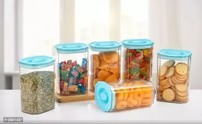 Transparent Plastic Food Container Jar Pack Of 6