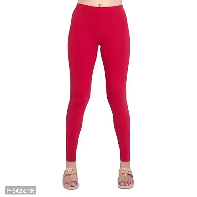 Stylish Red Polyester Solid Leggings For Women-thumb0