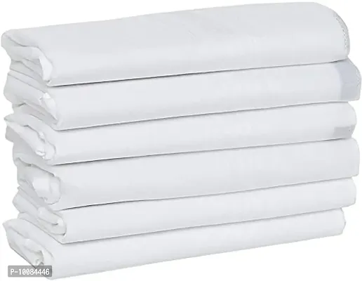 Aenon Fashion 100% Cotton Premium Collection Handkerchiefs Hanky For Men White Striped Printed Pattern Pack of 12 (White16)