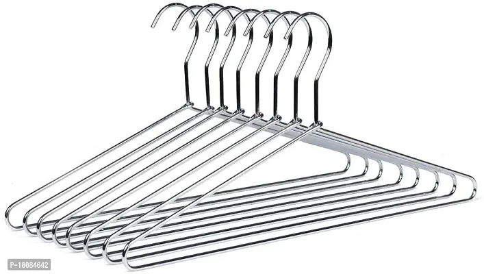 Aenon Fashion is my passion Cloth Hanger Ultra Strong Durable Heavy Steel Clothes Hanger Chrome Finish (Silver) (Pack of 24)