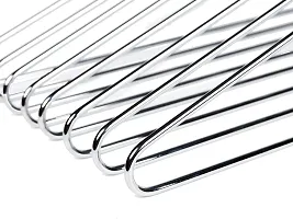 Aenon Fashion is my passion Cloth Hanger Ultra Strong Durable Heavy Steel Clothes Hanger Chrome Finish (Silver) (Pack of 24)-thumb1