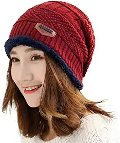 New Launch Soft Stretch Slouchy Skully Knit Cap for Women
