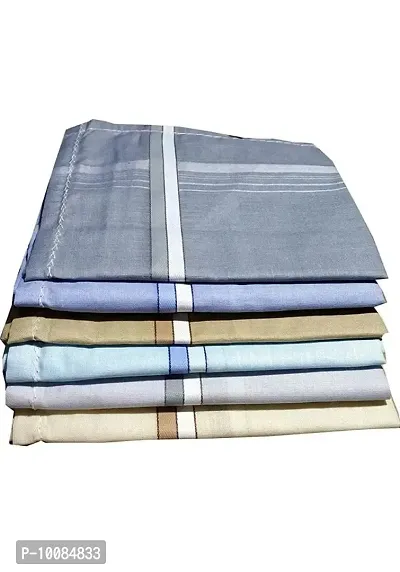 Bharat Hosiery Handkerchief (Pack of 6) Rumaal Hanky;cotton handkerchief Rumaal Hanky for men and boys (MULTICOLOR)-thumb2
