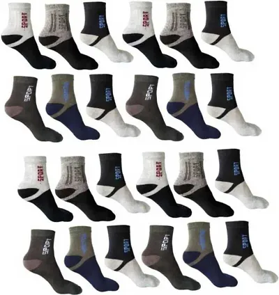 Men Ankle Length Sports socks-pack of 12 pairs