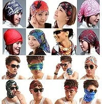 Aenon Fashion Unisex Multi-coloured Set of 6 Bandana Headband Neck Gaiter Face Mask Scarf Mask for Outdoor Sport Bikking Hiking and Running (Multicolor10)-thumb3