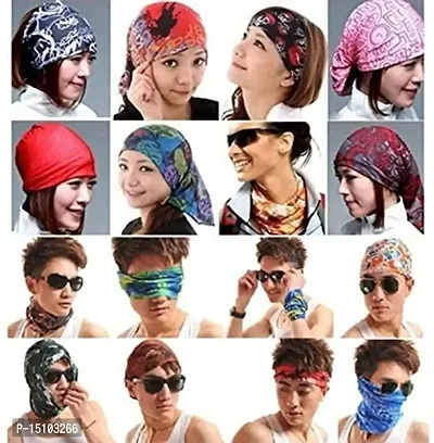 Aenon Fashion Unisex Multi-coloured Set of 6 Bandana Headband Neck Gaiter Face Mask Scarf Mask for Outdoor Sport Bikking Hiking and Running (Multicolor10)-thumb4