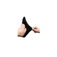 Unisex Cotton Low Cut Loafer Socks | No -Show| Anti Slip Silicon Grip (Pack of 6) BLACK-thumb2