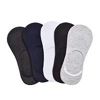Unisex Cotton Premium Low Cut Ankle Socks/Shoe Liner Socks/Loafer Socks With Anti Slip Silicon Grip Combo (9)-thumb1