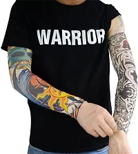 Aenon Fashion Tattoos Print Arm Sleeve For Men  Women Fake Temporary Kids Hand Cover Tatoo Arms Sun UV Cool Protection Unisex Stretchable Arm Sleeve (Pack of 4 Pair). (Multicolor-3)-thumb1