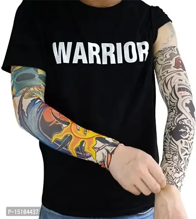 Aenon Fashion Tattoos Print Arm Sleeve For Men  Women Fake Temporary Kids Hand Cover Tatoo Arms Sun UV Cool Protection Unisex Stretchable Arm Sleeve (Pack of 4 Pair). (Multicolor-3)-thumb2