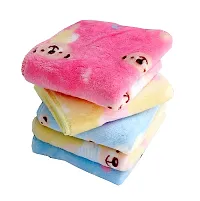 Aenon Fashion is my passion Unisex Soft Fluffy Thick Cotton Teddy Bear Print Face Towel/Handkerchief Set of 12 (10X10 Inches)-thumb2