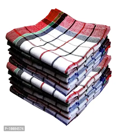 Napkin/Cleaning Cloth/Table Wipe Pack of 12 with (Multicolour, Standard Size) 18 x18inch(Medium)-thumb0