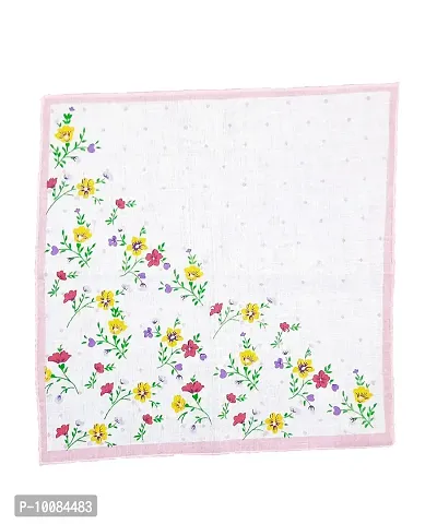 B.H Women's Cotton Printed Handkerchief (Multicolour) -Pack of 12-thumb3