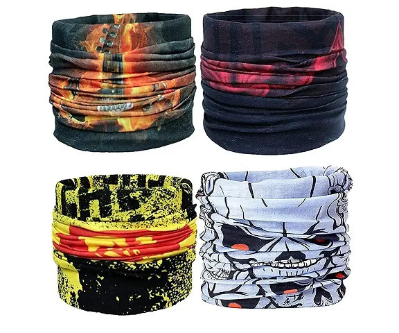 Aenon Fashion Unisex Multi-coloured Set of 6 Bandana Headband Neck Gaiter Face Mask Scarf Mask for Outdoor Sport Bikking Hiking and Running