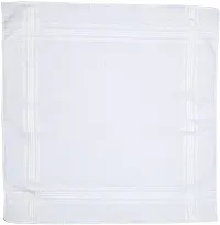 Aenon Fashion 100% Cotton Premium Collection Handkerchiefs Hanky For Men White Striped Printed Pattern Pack of 12 (White16)-thumb1