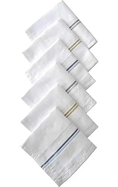 Bharat Hosiery Handkerchief (Pack of 6) Rumaal Hanky;cotton handkerchief Rumaal Hanky for men and boys