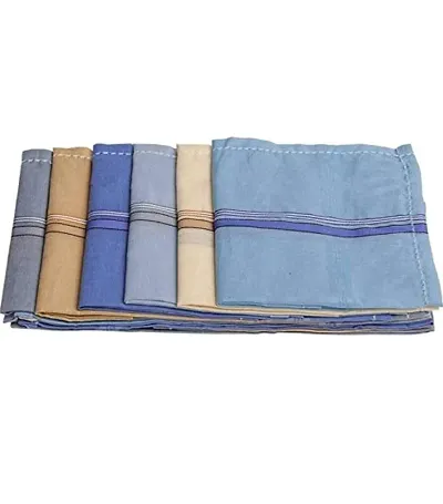 Bharat Hosiery Handkerchief (Pack of 6) Rumaal Hanky;cotton handkerchief Rumaal Hanky for men and boys