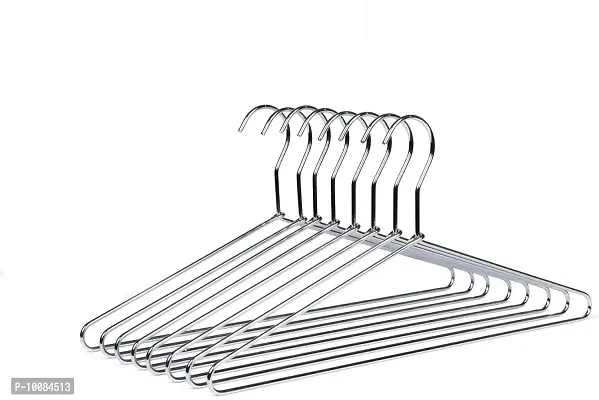 Aenon Steel Cloth Hanger Space Saving Non Slip Stainless Steel Metal Hanger for Shirts (silver3)