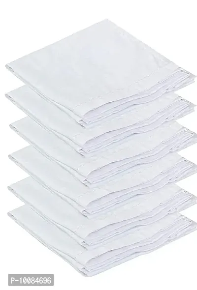 Aenon Fashion 100% Cotton Premium Collection Handkerchiefs Hanky For Men White Striped Printed Pattern Pack of 12 (White-2)-thumb3