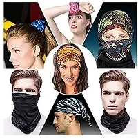 Aenon Fashion Unisex Multi-coloured Set of 6 Bandana Headband Neck Gaiter Face Mask Scarf Mask for Outdoor Sport Bikking Hiking and Running (Multicolor10)-thumb2